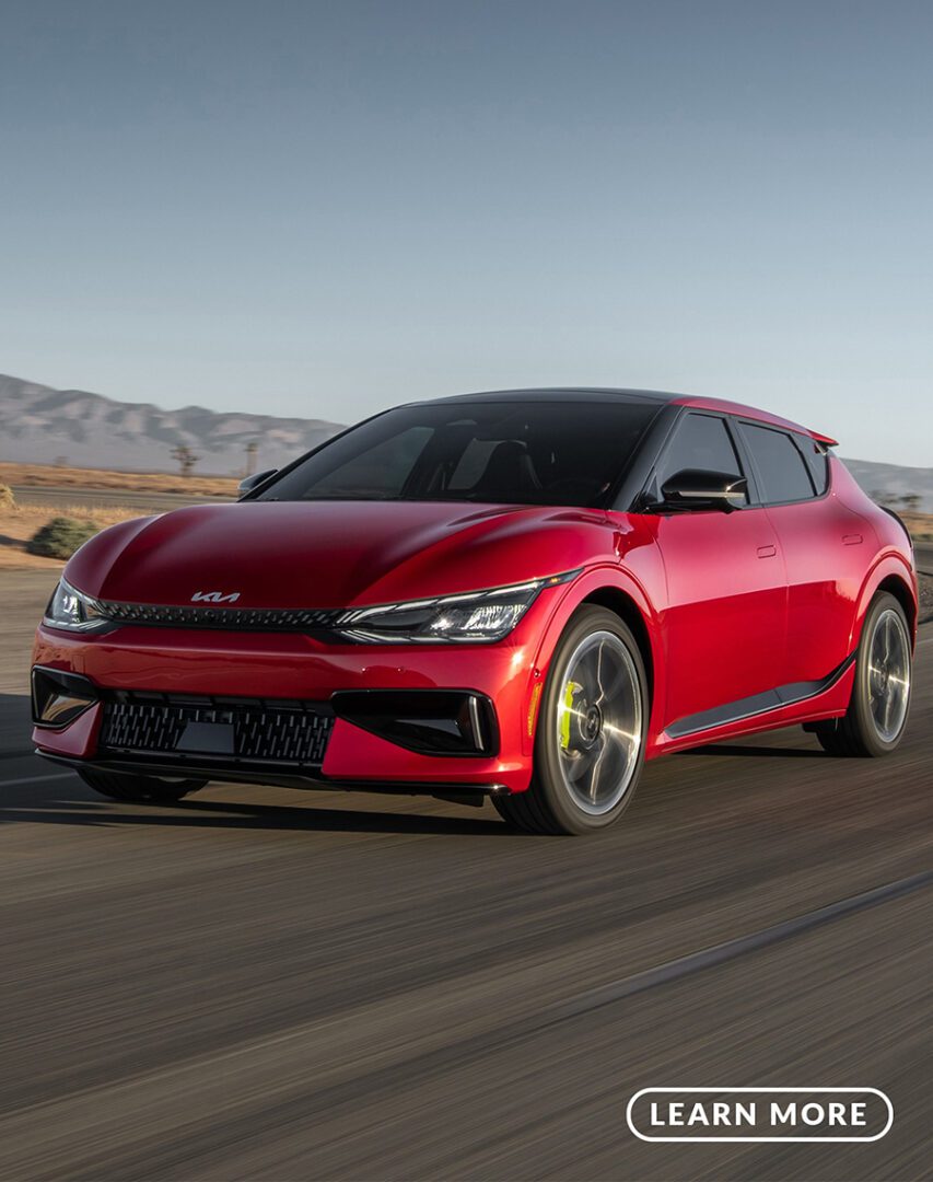 The 2020 Kia Bridge EV-1 in red Color.