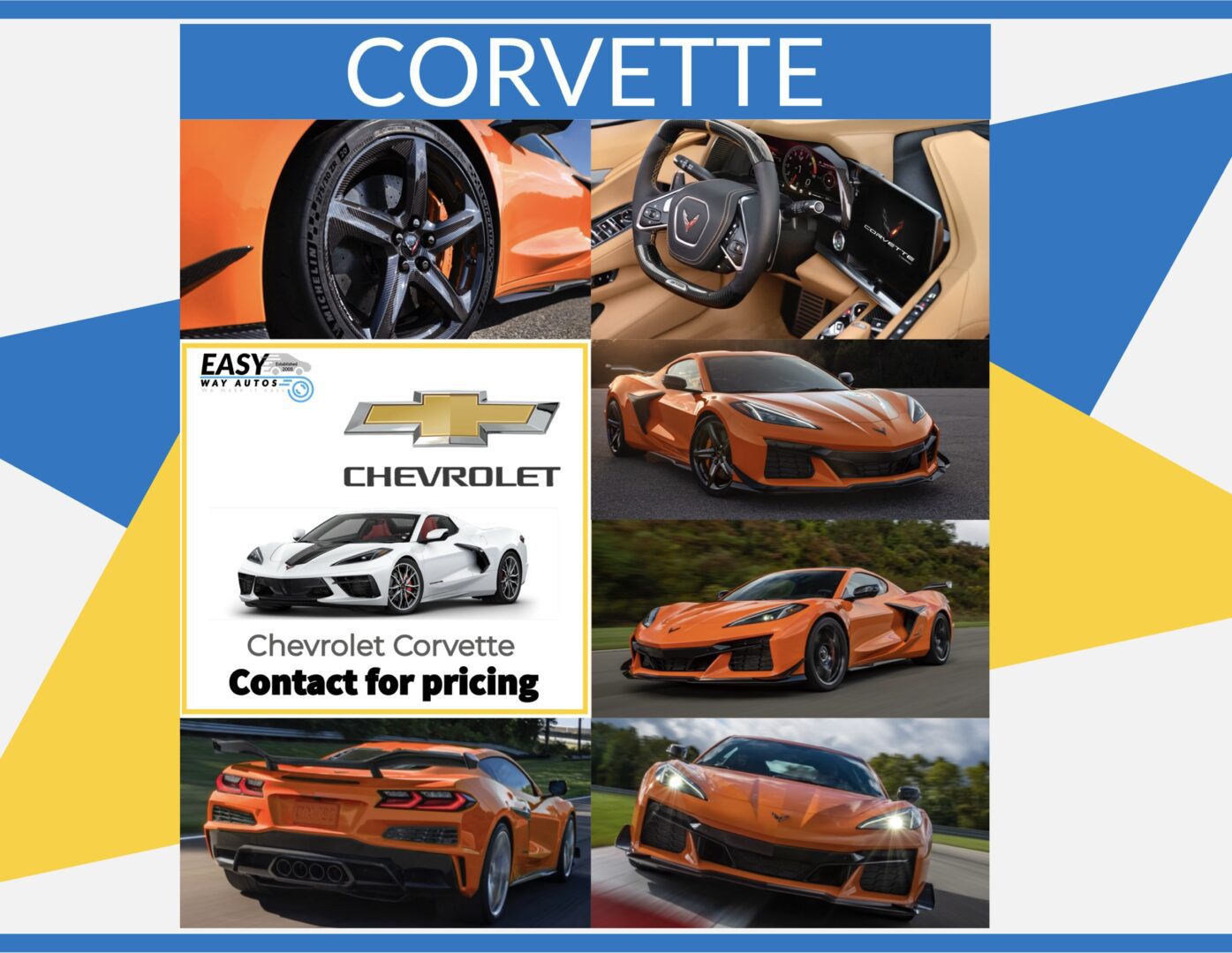 Chevrolet corvette contact for pricing.