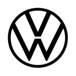 Volkswagen logo on a transparent background.